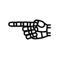 pointer robot hand gesture line icon illustration vector