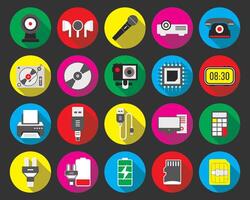 electronics icon sheet illustration, icon sheet bundles vector
