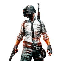 Pubg game player character isolated on a transparent background png