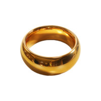 Gold ring on transparent background png