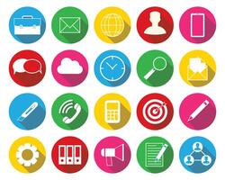 set of icons for web and applications, Business and Finance web icons isolated vector
