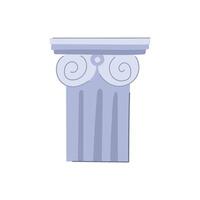 architecture column ancient cartoon illustration vector