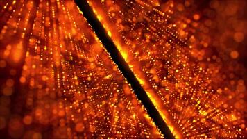 Sci fi or cyber grid Lines and dots form information blocks of a hologram, large data fields. High information technologies. Seamless loop abstract background science fiction theme video