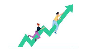 flat growth hacking vector