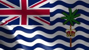 Flag of the British Territory in the Indian Ocean in the wind. Detailed fabric texture. video