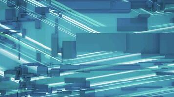 4k Abstract Technology Blocks Background 3D Rendering video