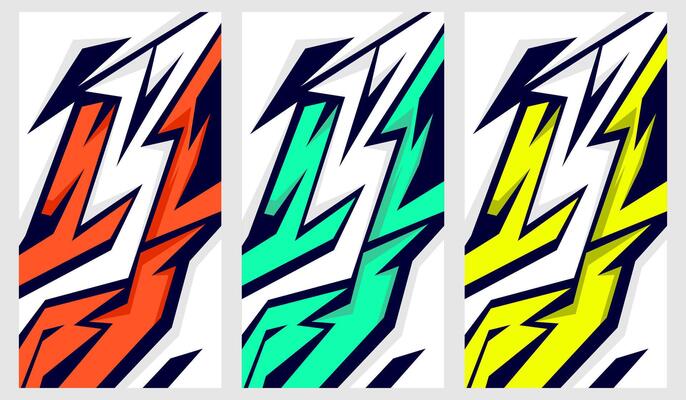 car decal wavy design