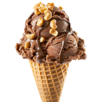 Chocolate ice cream on transparent background png