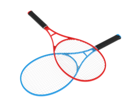 Racket isolated on background. 3d rendering - illustration png