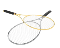 Racket isolated on background. 3d rendering - illustration png