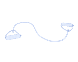 elástico cuerda aislado en antecedentes. 3d representación - ilustración png