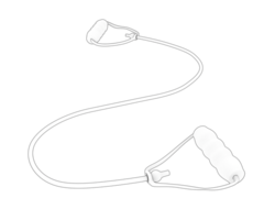 Elastic rope isolated on background. 3d rendering - illustration png
