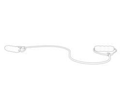 Elastic rope isolated on background. 3d rendering - illustration png
