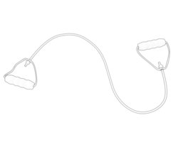 Elastic rope isolated on background. 3d rendering - illustration png