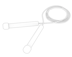 Jump rope isolated on background. 3d rendering - illustration png