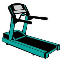 ELECTRIC WALKING TREADMILL ICON ILLUSTRATIOM SYMBOL DESIGN vector