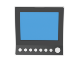 ECG monitor isolated on background. 3d rendering - illustration png