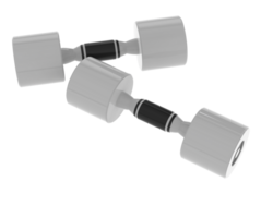 Dumbbell isolated on background. 3d rendering - illustration png