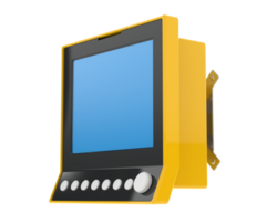 ECG monitor isolated on background. 3d rendering - illustration png