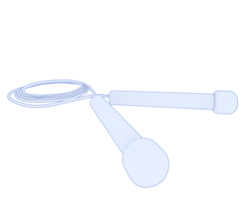 Jump rope isolated on background. 3d rendering - illustration png