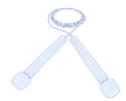Jump rope isolated on background. 3d rendering - illustration png