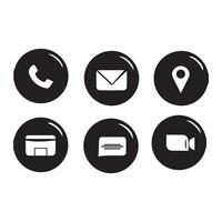 Contact information icons, for business card and website vector