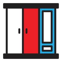 wardrobe icon, simple design vector