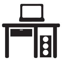 work desk icon vectors illustration symbol design