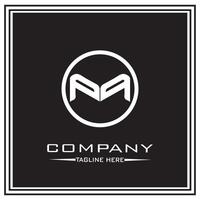 abstract logo design, black and white geometric technology icon vector