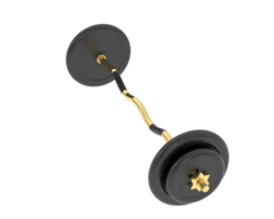 Barbell isolated on background. 3d rendering - illustration png