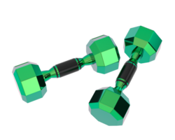 Dumbbell isolated on background. 3d rendering - illustration png
