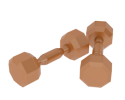 Dumbbell isolated on background. 3d rendering - illustration png