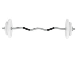 Barbell isolated on background. 3d rendering - illustration png