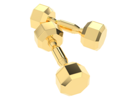 Dumbbell isolated on background. 3d rendering - illustration png