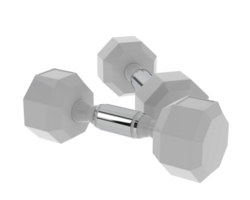 Dumbbell isolated on background. 3d rendering - illustration png