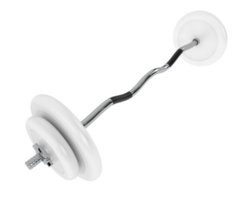 Barbell isolated on background. 3d rendering - illustration png