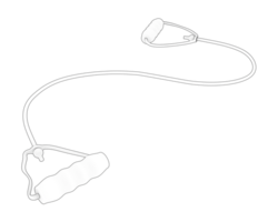Elastic rope isolated on background. 3d rendering - illustration png