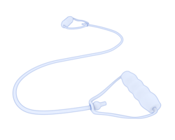 Elastic rope isolated on background. 3d rendering - illustration png