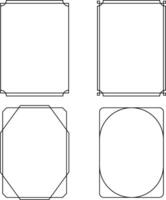 Simple Border Line Frame Design Shapes vector
