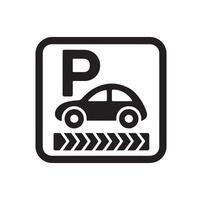 Parking icon. Car Parking Icon. Parking and traffic signs isolated on white background. Map parking pointer. illustration. vector