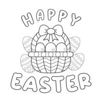 little Easter bunny get stuck, or is he just sleeping in the basket vector