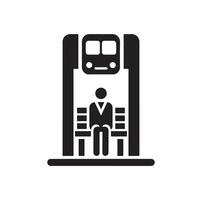 Bus stop icon illustration vector