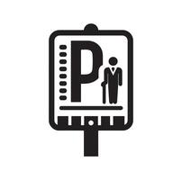 Parking icon. Car Parking Icon. Parking and traffic signs isolated on white background. Map parking pointer. illustration. vector