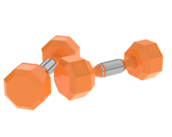 Dumbbell isolated on background. 3d rendering - illustration png