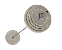 Barbell isolated on background. 3d rendering - illustration png