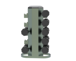 Weight tree with dumbbells isolated on background. 3d rendering - illustration png