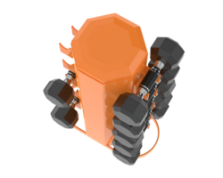 Weight tree with dumbbells isolated on background. 3d rendering - illustration png