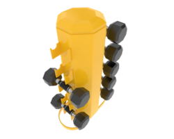 Weight tree with dumbbells isolated on background. 3d rendering - illustration png