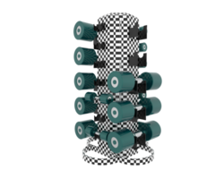 Weight tree with dumbbells isolated on background. 3d rendering - illustration png