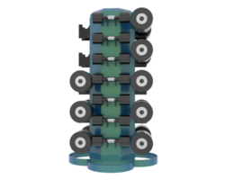 Weight tree with dumbbells isolated on background. 3d rendering - illustration png